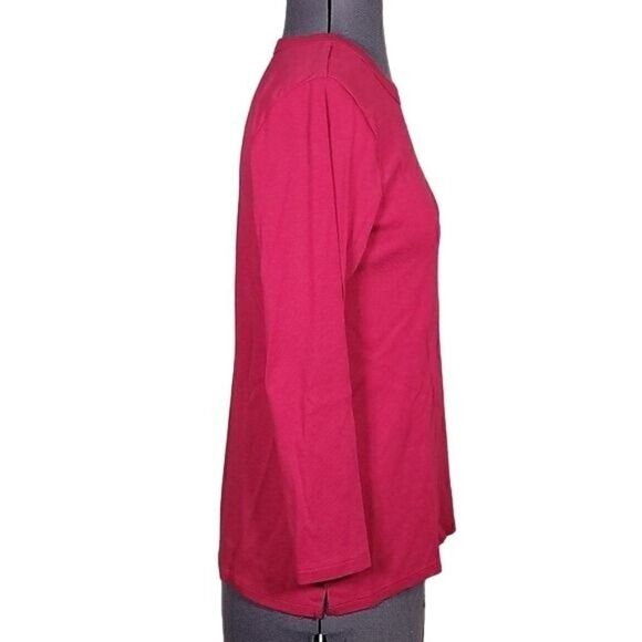 Old Navy 3/4 Sleeve Crewneck Top Sz M - Picture 3 of 9